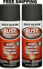 Rust-Oleum 248658 Rust Reformer Spray, 10.25 oz 2pk, Matte Black