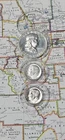Estate Coin Auction "Vintage US 3 Coin Lot"  1/2 oz PURE SILVER! 90% US Coinage