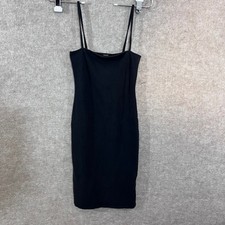 Forever 21 Dress Womens Small Black Mini Bodycon Spaghetti Strap Casual Basic