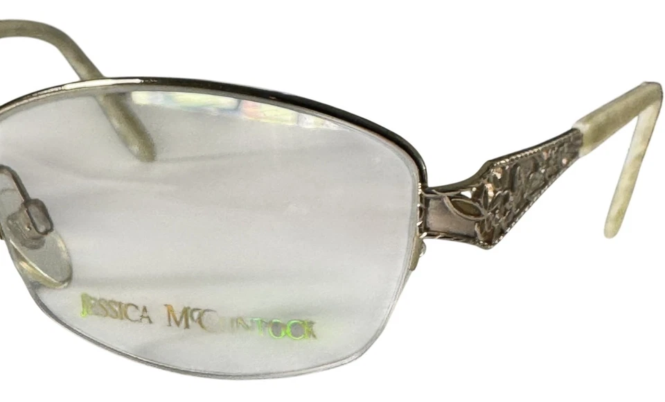MARCOS de gafas Jessica Mcclintock JMC 045 solo metal dorado ojo de gato 53-18-140 Foto 3 de 4