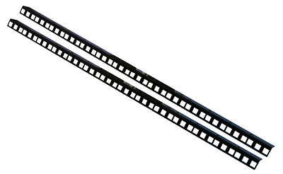 15HE RACK STRIP Paar Rackmount Bars schwarz lackiert