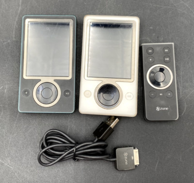 MICROSOFT ZUNE MODEL 1090 30GB WORKS & FOR PARTS ZUNES 1104 & 1089 NO HARD DRIVE