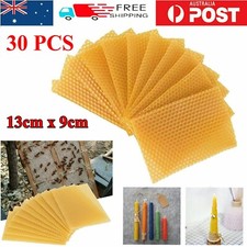 30pcs Beeswax Honeycomb Sheets Wax Foundation Bee Hives Kit for Candles Making