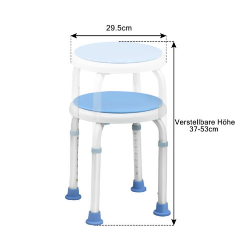 Badestuhl Badehocker Duschhocker Verstellbar Toilettenhilfe Badezimmer Duschsitz - Bild 13 von 19