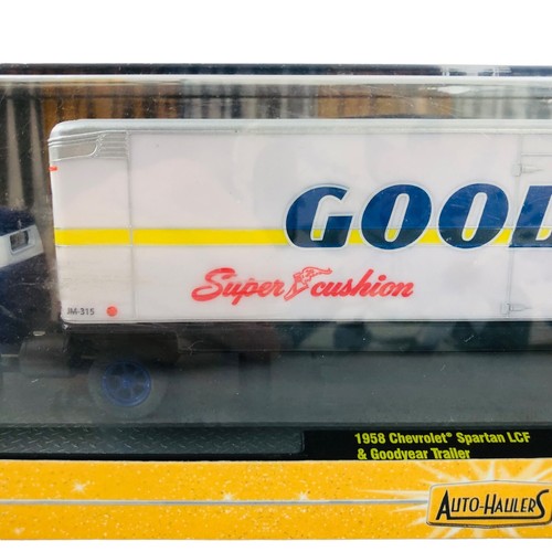 M2 Machines Goodyear Tractor Trailer Original Box 1958 Chevrolet Spartan in Case - Picture 3 of 14