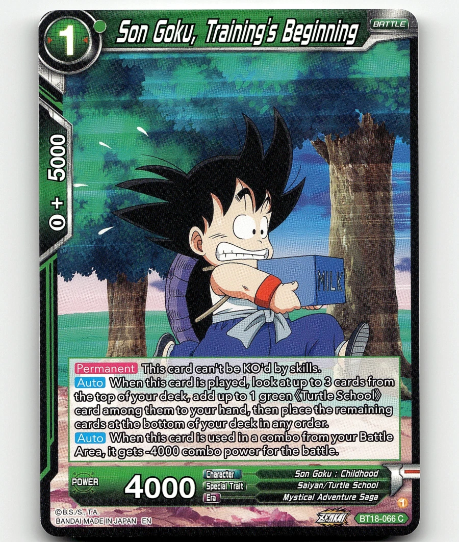 ドラゴンボールz　Roundcard 　１から586 Son Goku, Training's Beginning BT18-066 Dawn of the Z-Legends for
