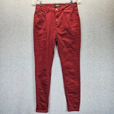 Judy Blue Jeans Pants Size 9/29 Skinny Fit High Waist Wine Red JB88146 (Fit 28W)