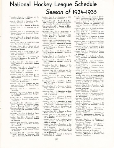 NR MINT 12/4/1934 Bruins Vs Maple Leafs NHL Program - 13 HOF'ers in Line-up - Picture 9 of 10