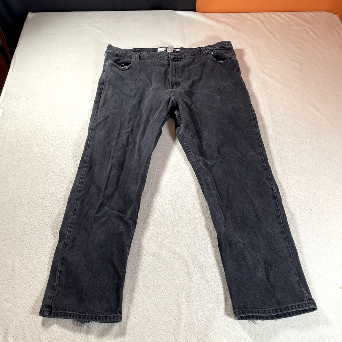 Baggy Pants Mens 46 Jeans Black Harley Davidson Y2K Canvas Baggy Pants Mens 46 Jeans Black Harley Davidson Y2K Canvas