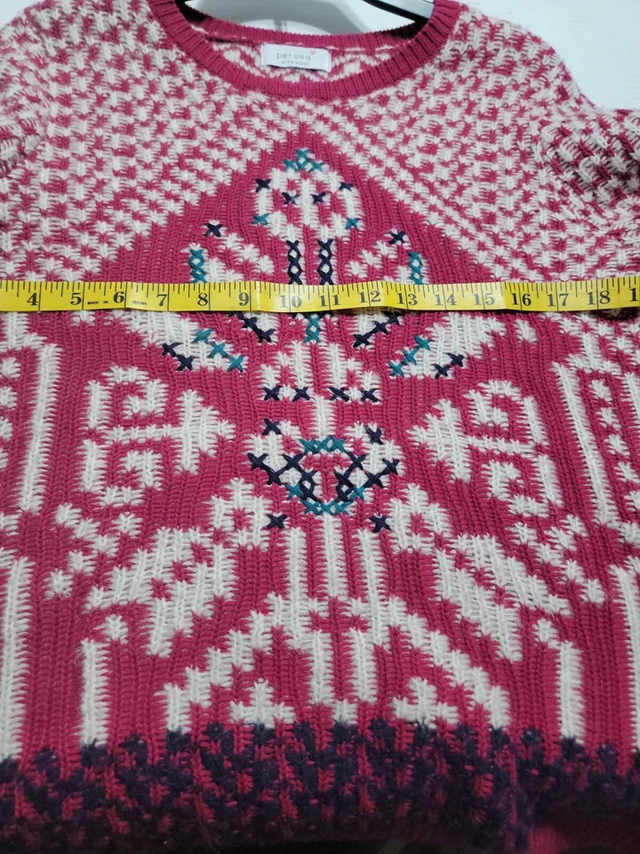Per Una Women L Pink Blue Turquoise Sweater Long Sleeve US 12 UK 14 - Image 4 of 4