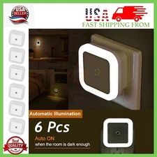 Plug-in LED Night Lights Lamp Auto Sensor Control Hallway Kitchen Bathroom