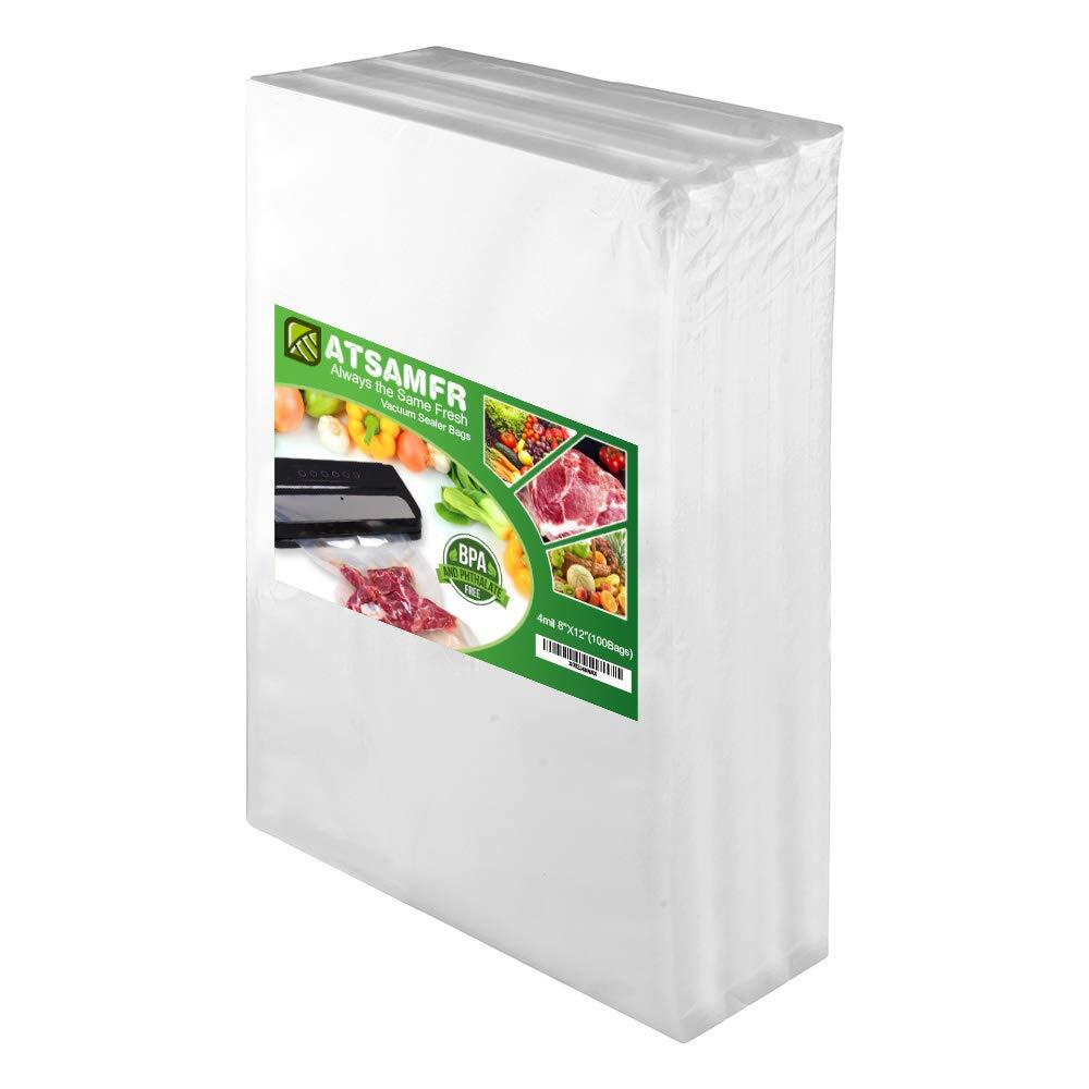 4mil100 Quart Size 8x12Inch Vacuum Sealer Food Bags with BPA Free,Heavy Duty,...