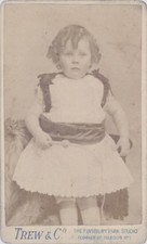 CUTE TODDLER HOLDING TOY. CDV. ENGLAND.