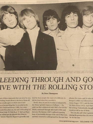 Goldmine Magazine Rolling Stones Marianne Faithful Moody Blues October 9 2009 - Picture 7 of 12