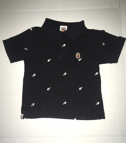 bape kids tee shirt Bape Kids Bapesta Polo Tee Rare Og Bape Kids - Picture 2 of 7