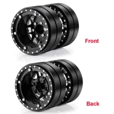 RCBATER 2/4Pcs 1.9" Dually Beadlock Wheel Rims for 1/10th RC Crawler Car Upgrade
