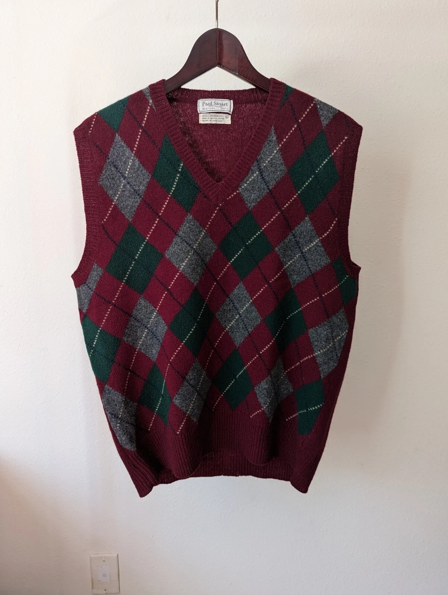 Vintage Argyle Sweater Vest - Sweaters