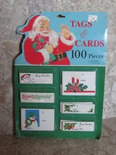 VTG 90s Eureka The Magic Paper Group Christmas Tags & Cards 100 Total