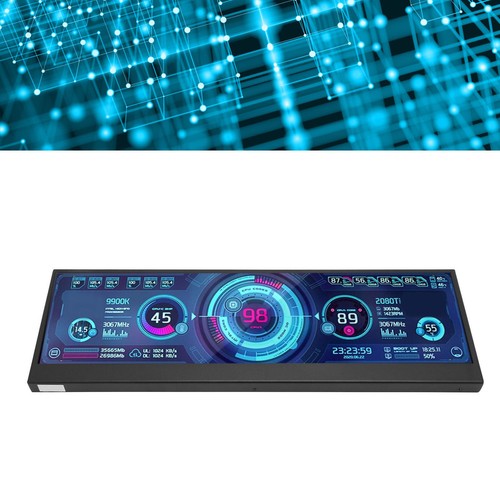 14in Computer Temp Monitor Secondary Screen Stretched Bar LCD Display CPU GPU D - Picture 8 of 22