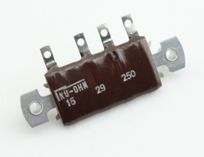 Vintage Tru-Ohm Multi-Section Wirewound Resistor 15 29 250 Ohm NOS USA