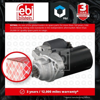 Starter Motor fits VW POLO 9N, Mk4 1.4 01 to 12 5-Speed Manual Transmission Febi