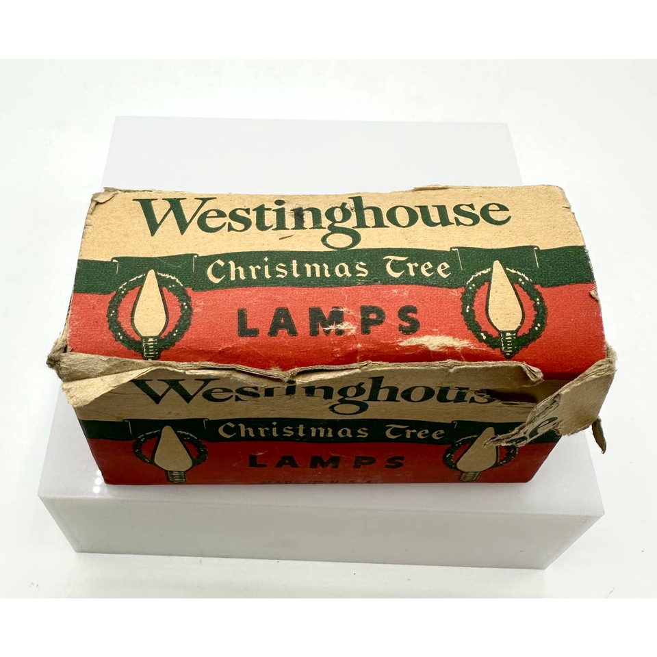 Vintage Westinghouse Colored Christmas Tree Lamps 12 Bulbs in