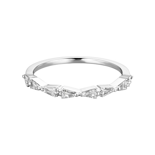 14K White Gold Lab Grown Diamond Wedding Band MZ6582