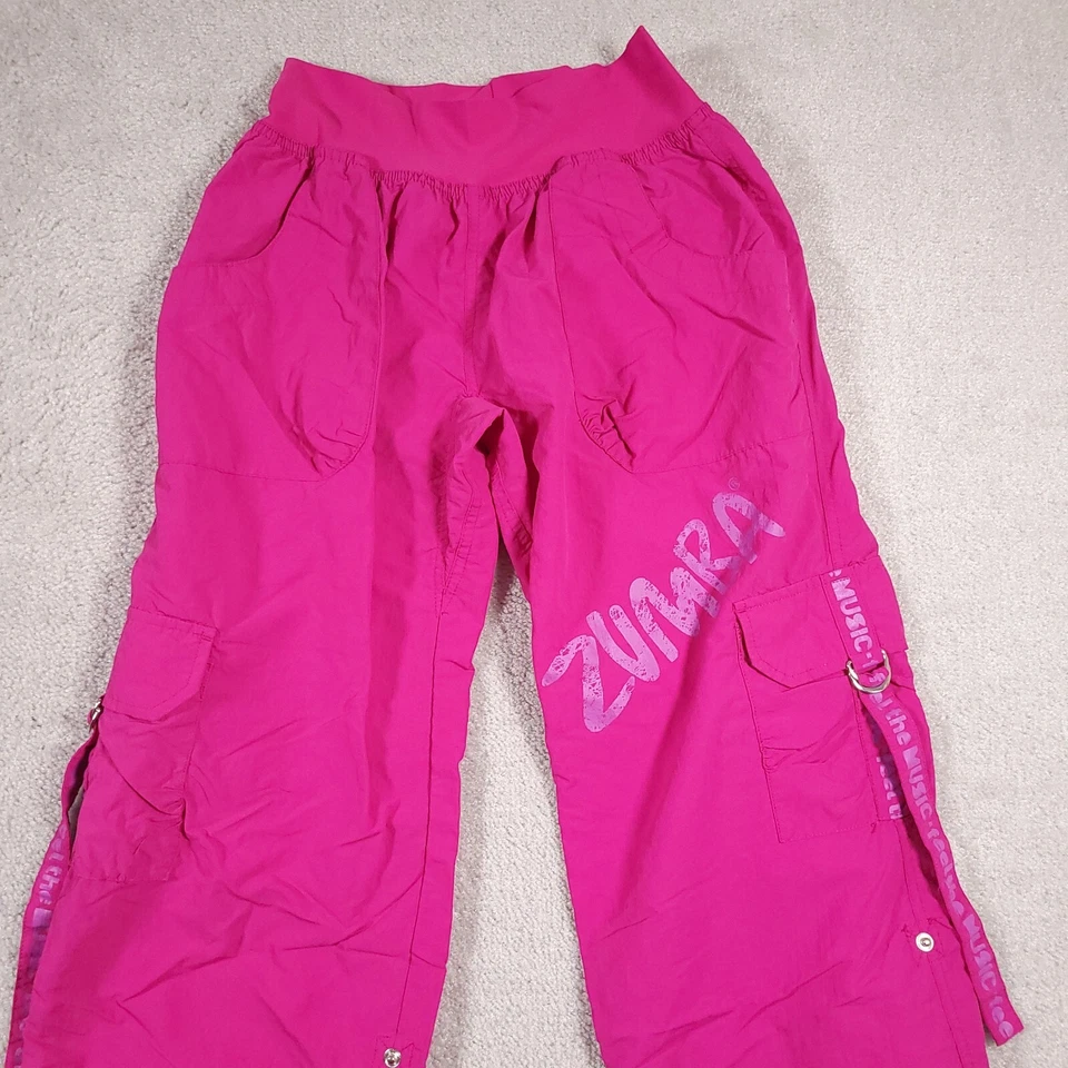 Pantalones ZUMBA Convertibles Capri Dance Fitness Elite Wear Para Mujer Rosa Mediano Foto 3 de 4