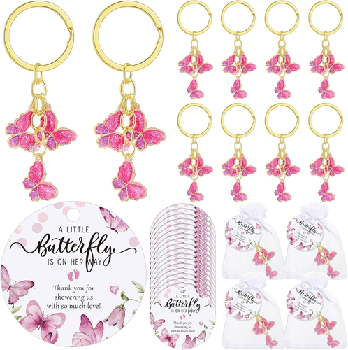 Butterfly Baby Shower Favors for Guests Butterfly Baby Shower Keychains Thank Yo