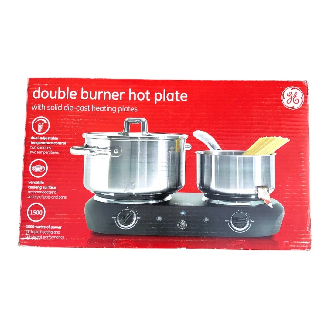 GE Double burner hot plate 1500 watt electric In Box Box Tested