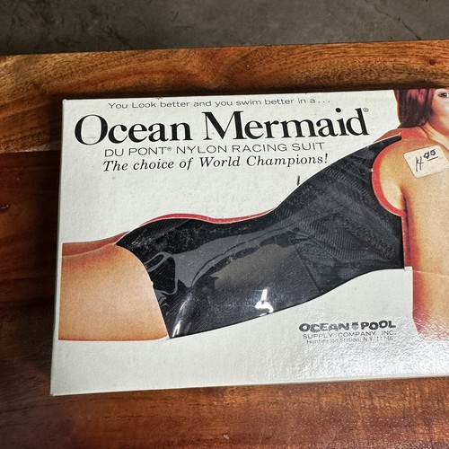 DEADSTOCK Vintage DU PONT Nylon Racing Suit - Ocean Mermaid Sz 38 Black - 第 2/11 張圖片