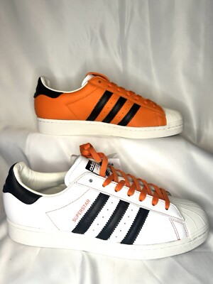 Adidas Superstar Size 10 50/20 Limited Edition Anniversary White Orange  BNIB UK