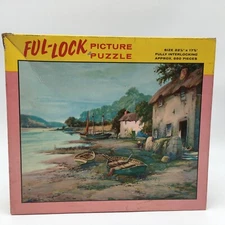 E E Fairchild Picture Puzzle Low Tide Approx. 650 Pieces Vintage