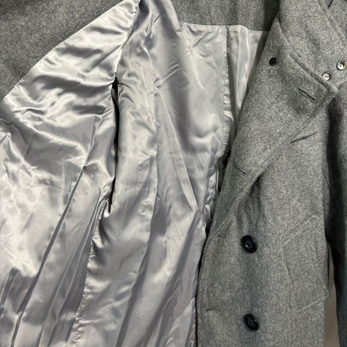 W [dablju] Wool Blend Pea Coat Sz M Gray Double Breasted Pockets Classic Minimal - Picture 9 of 12