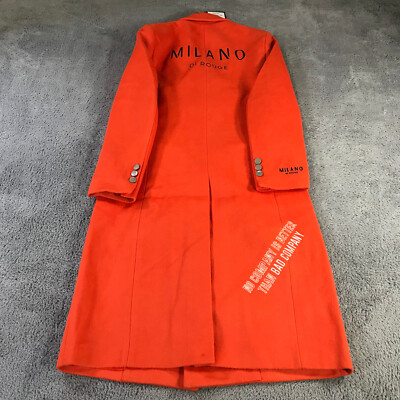 Milano Jacket Mens Small Peacoat Black Trench Coat Christian