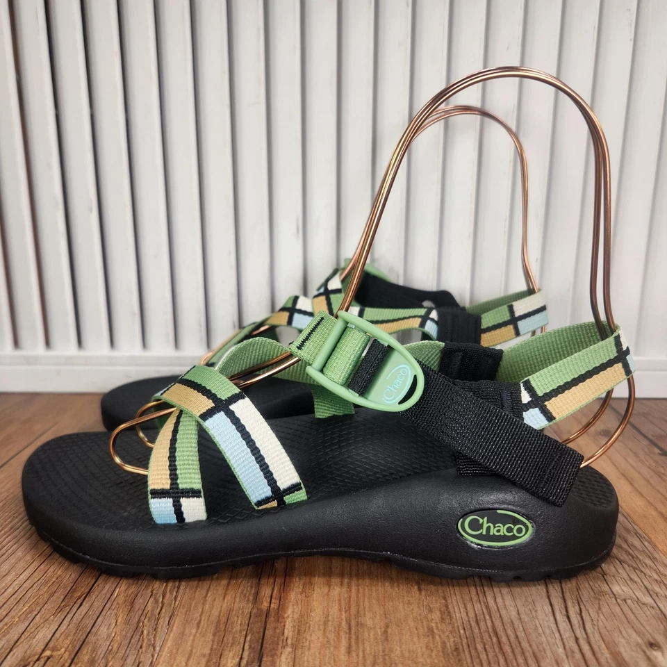 Chaco Z/1 Classic Block Green Women's Sz 7 Black Colorful Hiking Strappy Sandals - Image 4 of 4