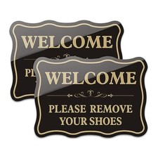 2 Pack Welcome Please Your Shoes Sign Please Take Off Your Shoes No Shoes Signs