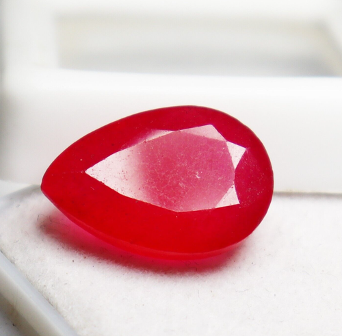 Piedra preciosa suelta natural berilo rojo/bixbite corte pera AAA+ calidad 5,90 quilates mejor - Imagen 3 de 6