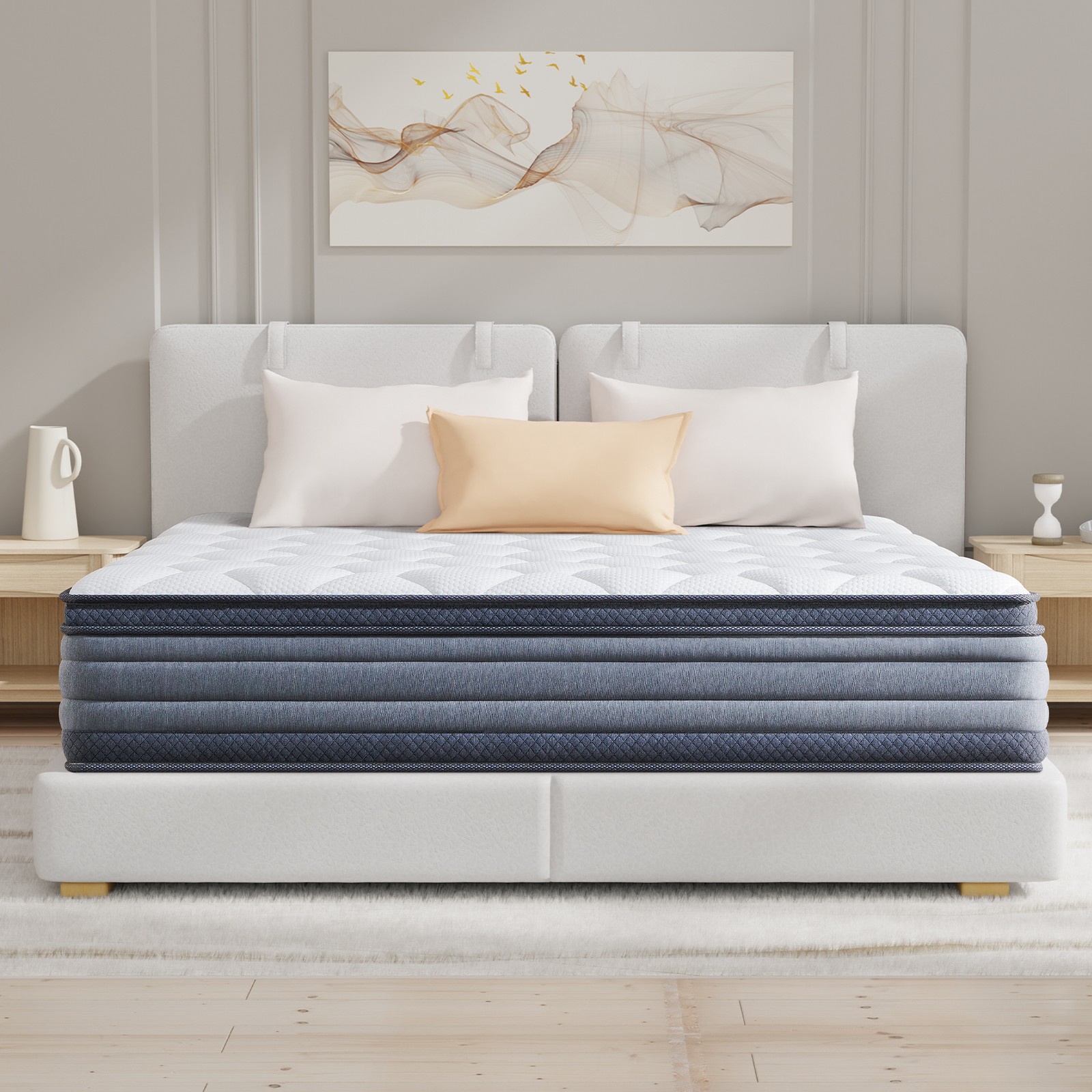 10" 12" Hybrid Mattress Pocket Spring Medium Feel Twin Txl Full Queen King Size