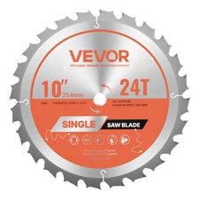 VEVOR Circular Saw Blade Wood Cutting Blade for Circular Saw 10 inch 24 Teeth