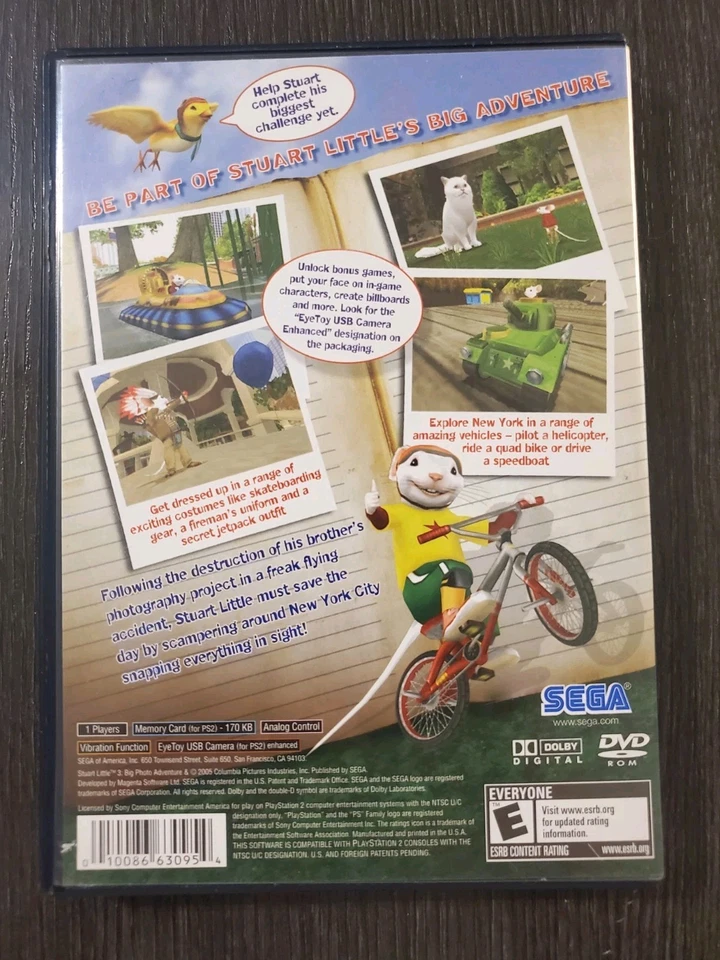 Stuart Little 3 Big Photo Adventure (PlayStation 2, Ps2) CIB Tested, CD Like New - Image 2 of 4