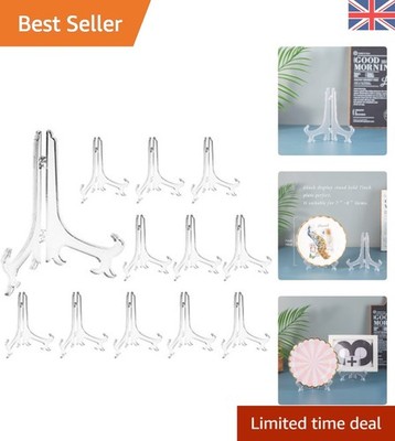 Vielseitige 6'' Klar Kunststoff Display Staffeleien - Platzsparend 12er Pack für Veranstaltungen