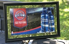 Detroit Pistons 2004 Championship Bud Light Mirror 46x39 in great condition 