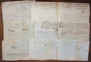 Lot de 9 petits papiers