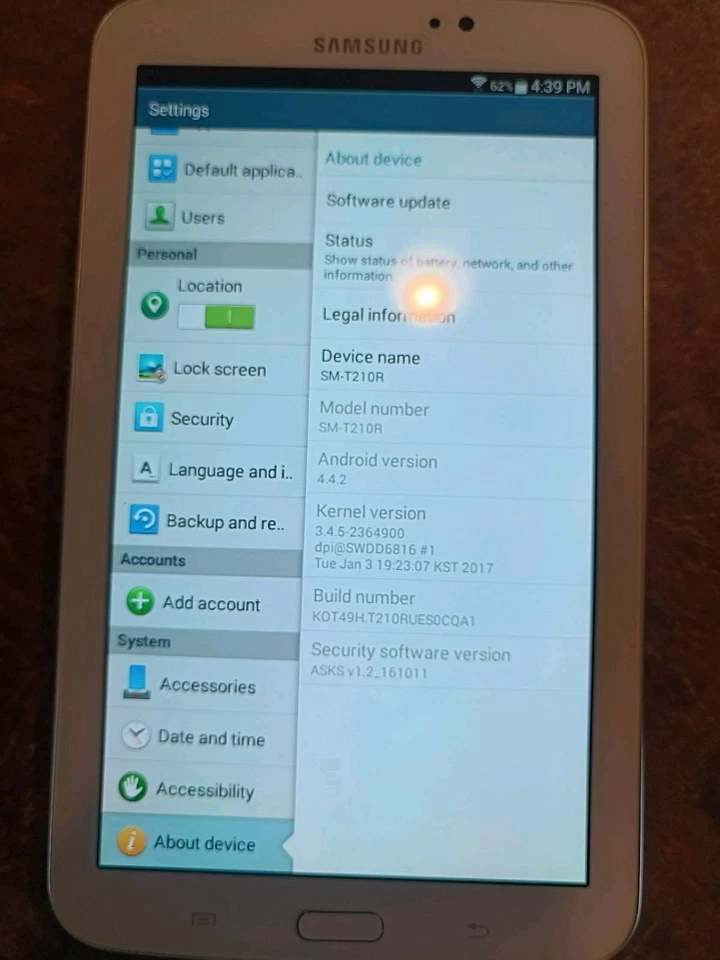 Samsung Galaxy Tab 3 SM-T210R 8GB Wi-Fi 7in Tested White - Image 2 of 4