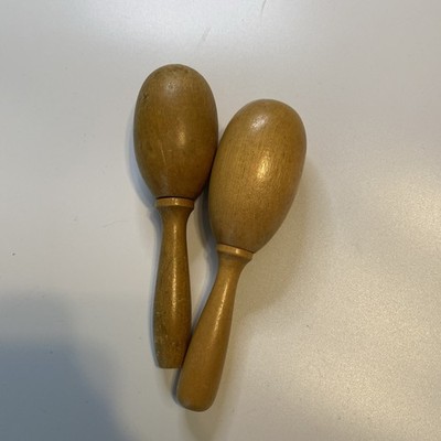 2 Vintage Wood Darning Eggs Sock Darners Wooden Egg Sewing Tool Mending Notions