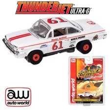 Auto World Thunderjet 1962 Chevrolet Bel Air White  Red HO Scale Slot Car