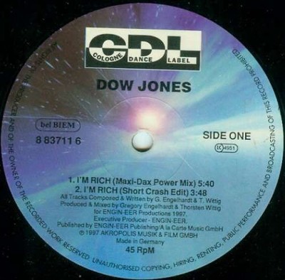 Dow Jones - I'm Rich 12'' Vinyl Electronic Progressive House 18419