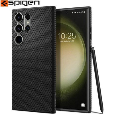 Handyhülle für Galaxy S23 Ultra Spigen Case Cover Futeral Hülle Tasche Schwarz