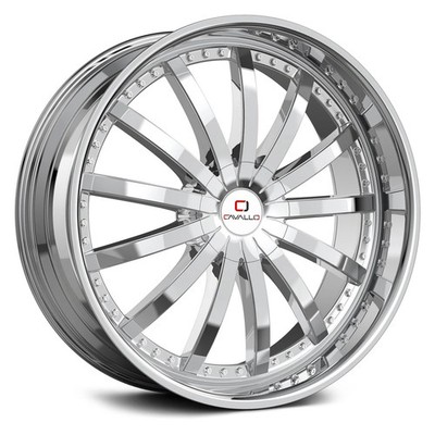 Cavallo CLV-53 Wheel 22x8.5 (38, 5x120.65, 74.1) Chrome Single Rim